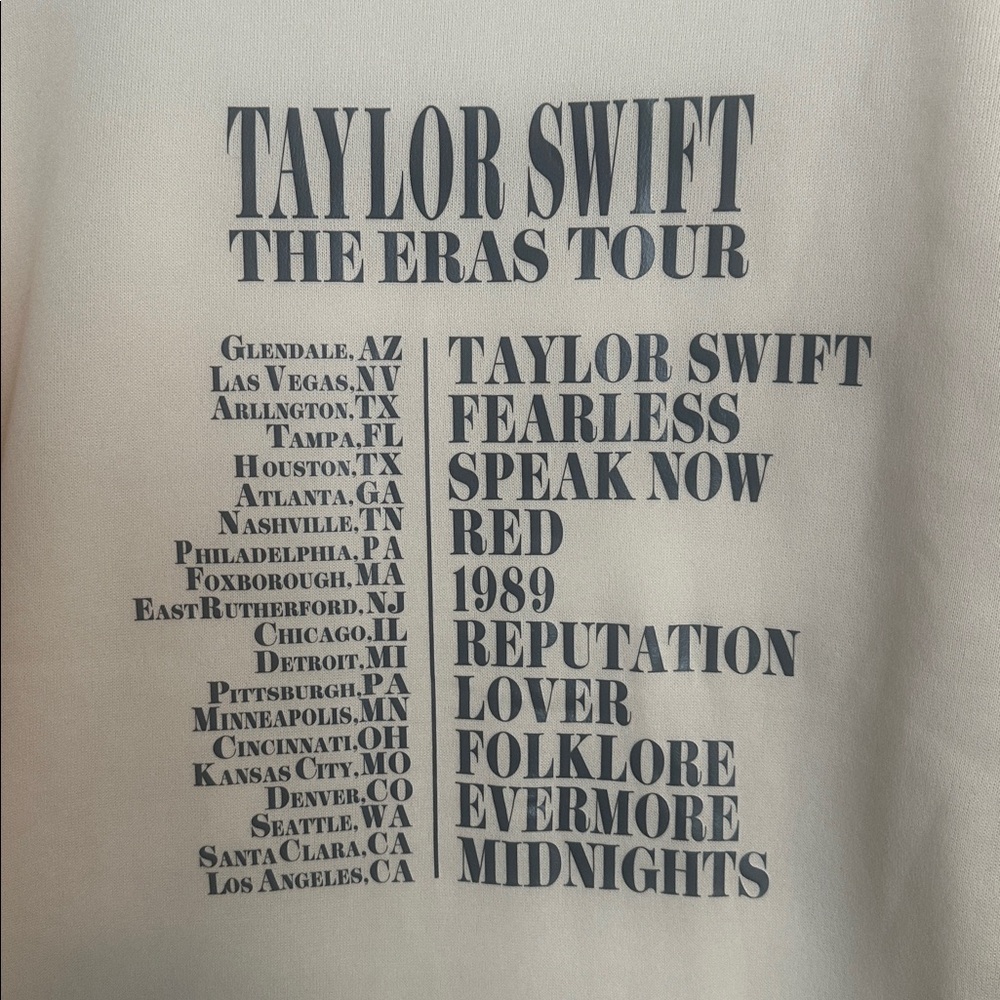 New! Taylor Swift the eras tour very soft sweatshirt S - Picture 5 of 7